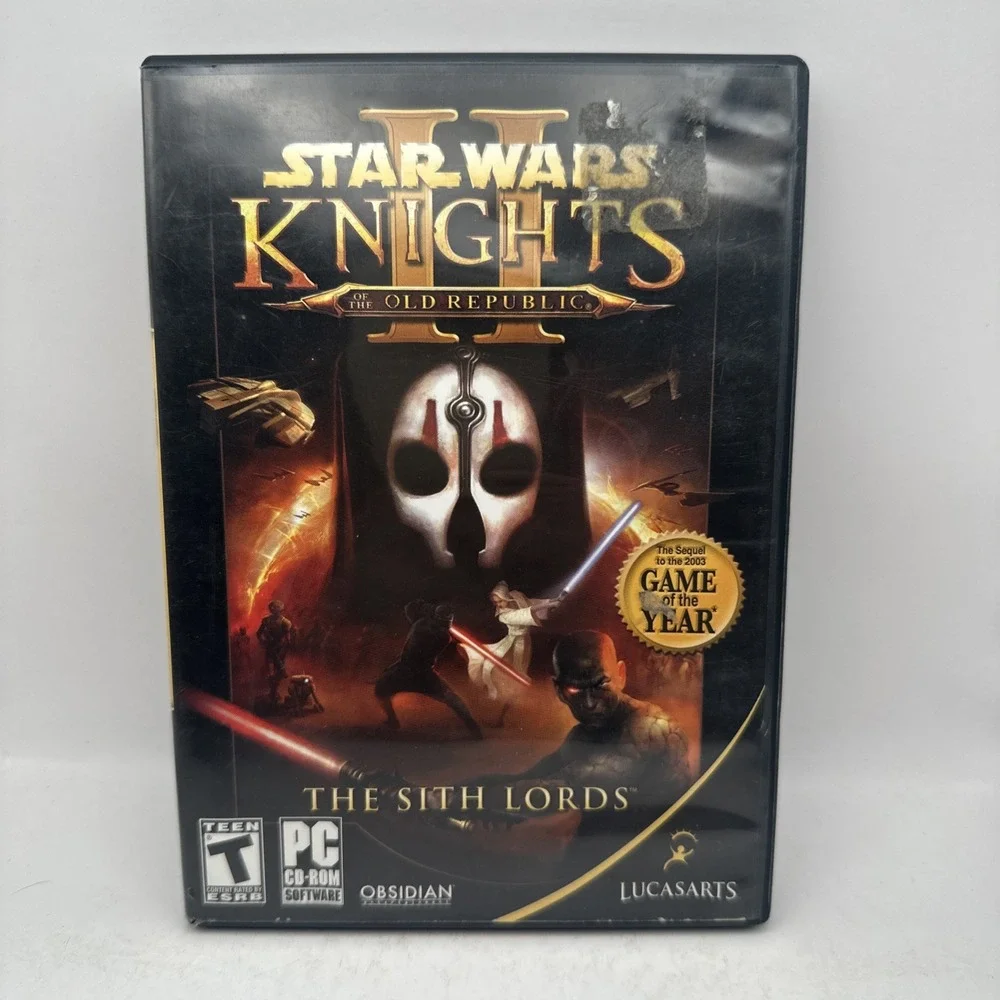 Star Wars Knights of the Old Republic II PC The Sith Lords LucasArts 4 Discs